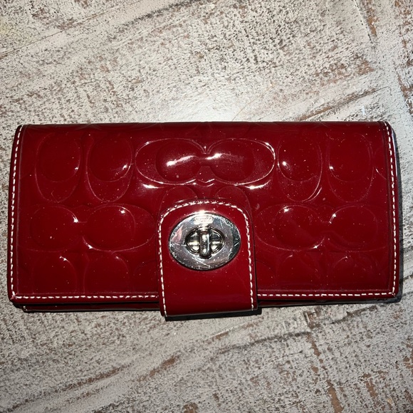 Ruby red Vintage purse and wallet - Picture 5 of 7